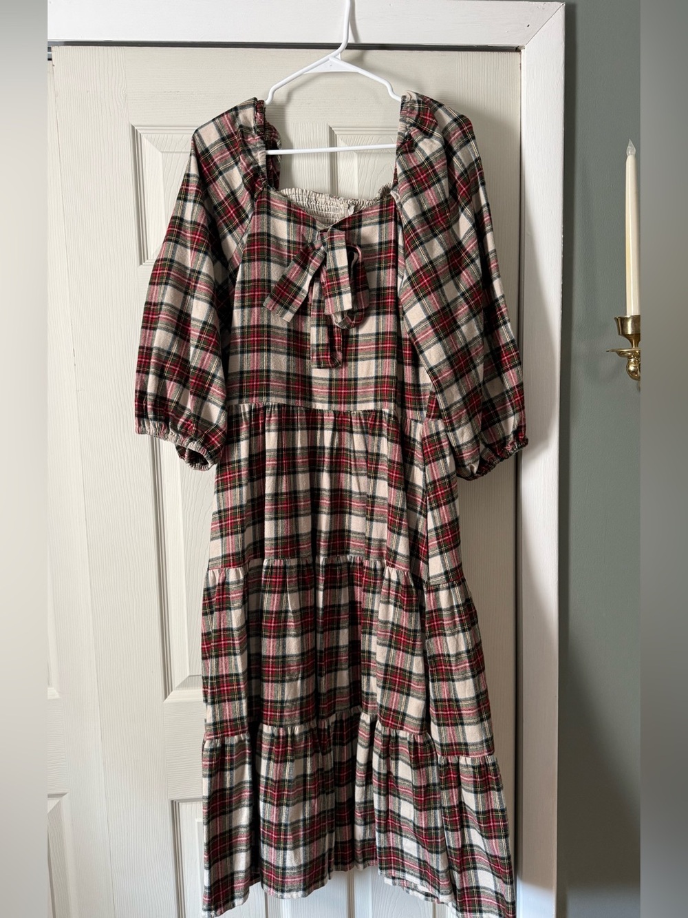 Ivy City Co Merry Dress in Holiday Plaid (L)